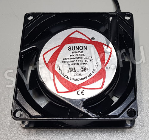Вентилятор частотного преобразователя. SUNON SF23080AT. 80х80мм.