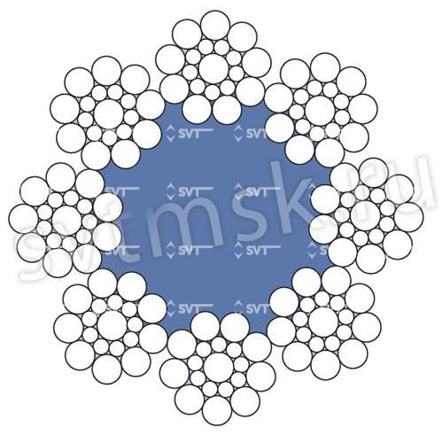 Трос ограничителя скорости D=6 мм. 6x19 S-FC